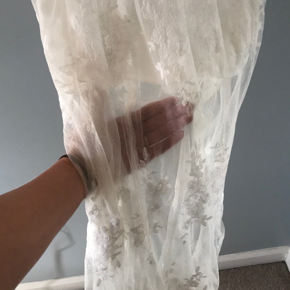 Gianni Bini white lace floor length dress - Picture 3 of 6